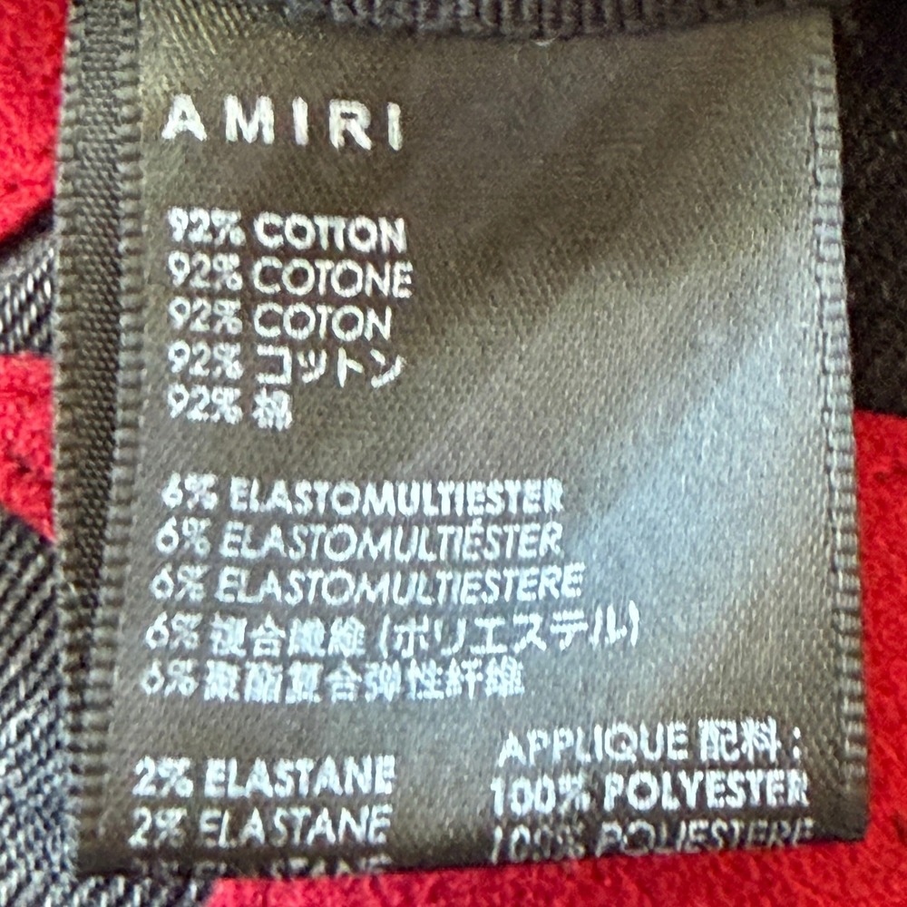 Amiri x Chemist Red Star Jeans Black w/ Red Suede Stars Size 31 – Made in USA - Picture 4 of 9